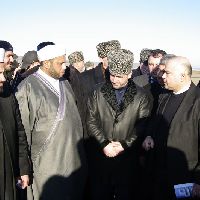 Муфтий Чечни Султан-хаджи Мирзоев во время встречи зарубежных гостей