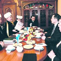 Делегация из Казахстана во главе с Акимом Астаны  Имангали Тасмагамбетовым в резиденции Совета муфтиев России  